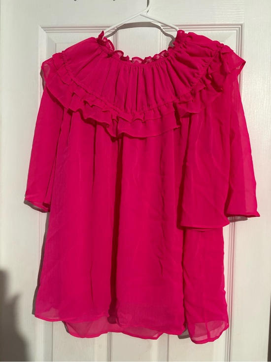 Cato Tops - Cato Hot Pink Ruffled Off-Shoulder Blouse